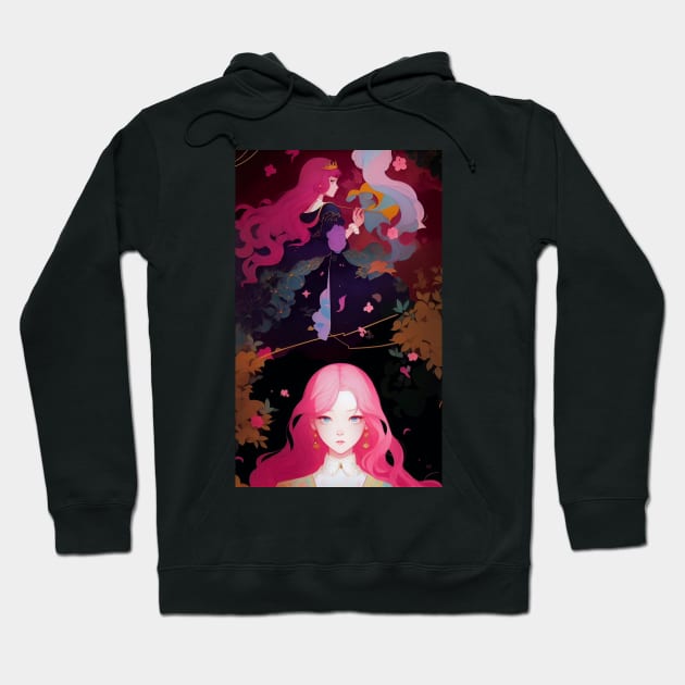 Girl Manhwa Illustration Hoodie by Aresshya